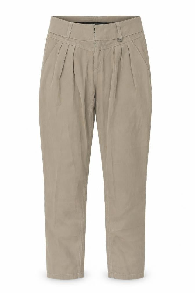 Front view of ti women’s brown trousers, size UK 32, 30-inch leg