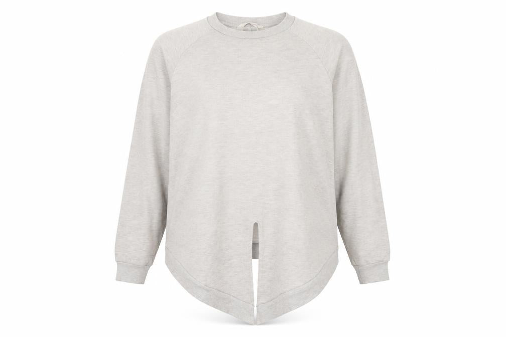 Front view of Next women’s beige jumper, size UK 14