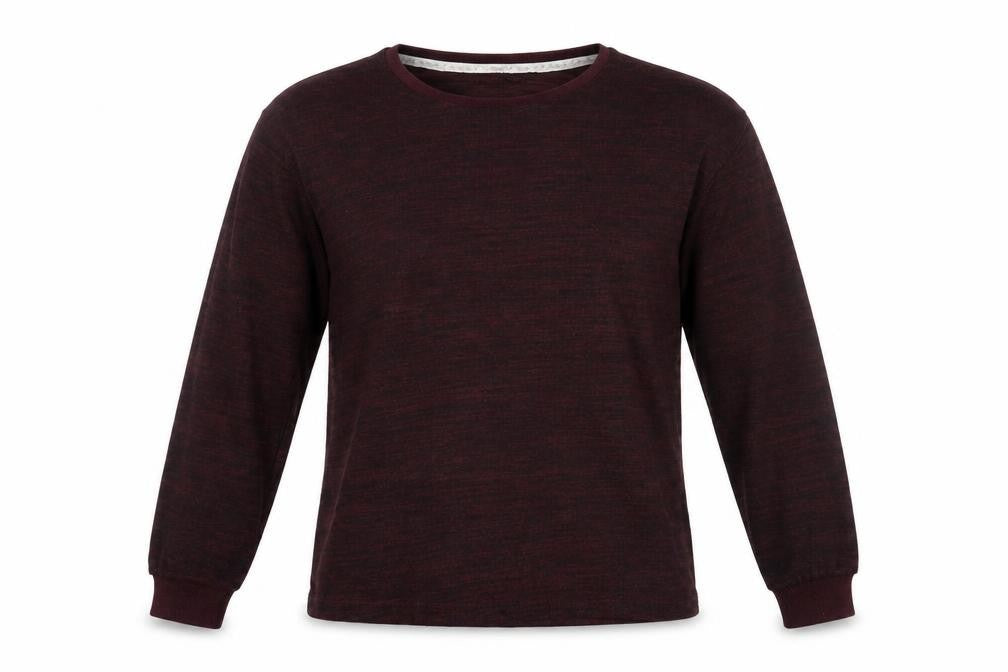 Front view of F&F women’s red solid top pyjama top, size UK 10