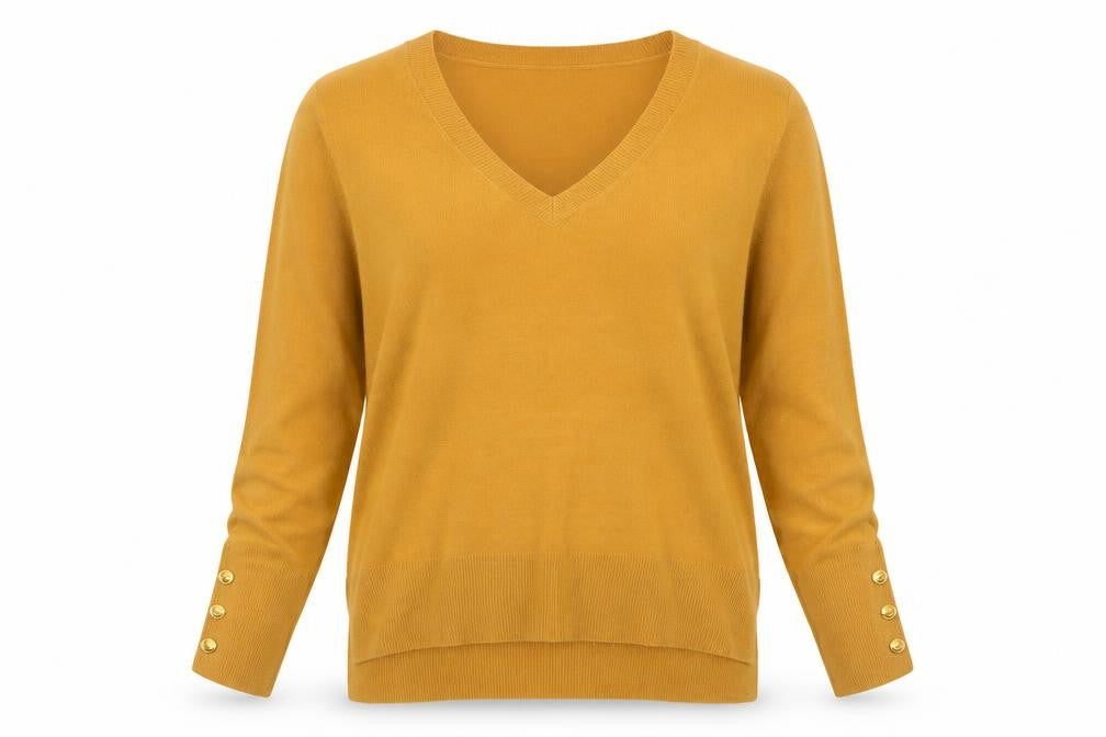 Front view of Primark women’s yellow basic blouse, size XS