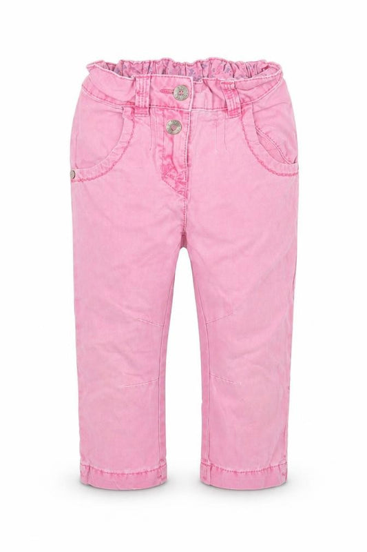 Front view of Next girls’ pink cargo trousers, size 5, years