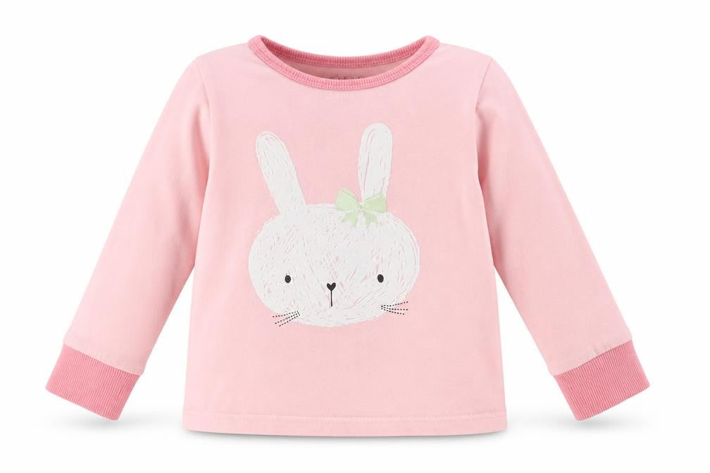 Front view of Mothercare girls’ pink basic t-shirt, size 2, years