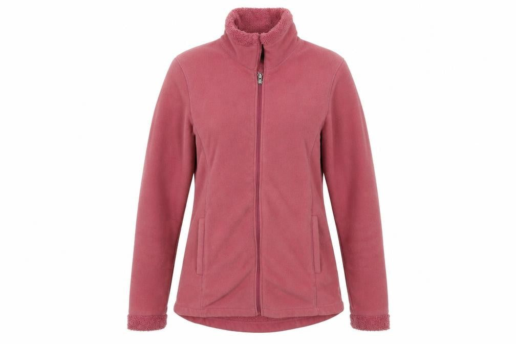 Front view of 32 Degrees women’s pink full zip jumper, size M