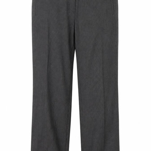 M&S Womens Grey Plaid  Trousers  Size 14 L26 in