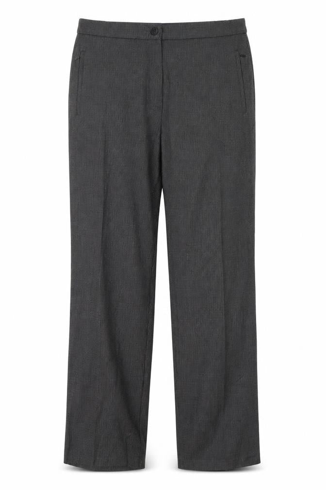 M&S Womens Grey Plaid  Trousers  Size 14 L26 in