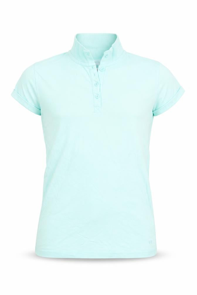 Front view of CROPP men’s green polo, size S