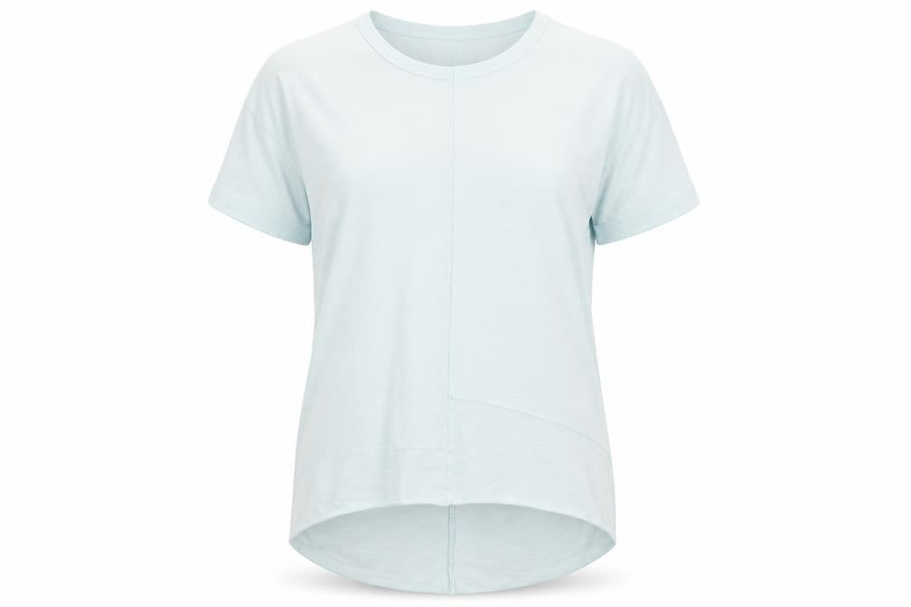 Front view of Preworn women’s blue basic t-shirt, size XL
