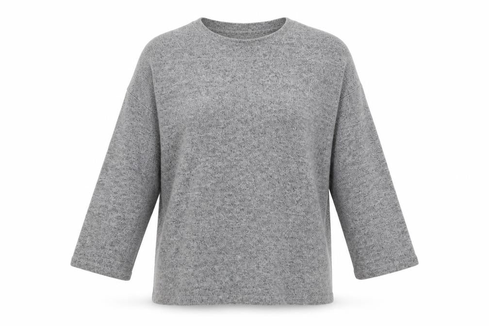 Front view of Zara women’s grey jumper, size S
