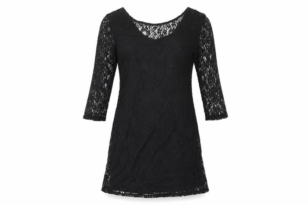 Front view of F&F women’s black a-line, size UK 10