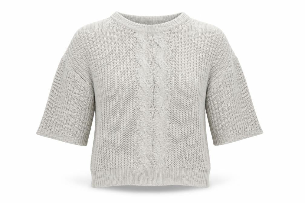 Front view of H&M women’s grey jumper, size S