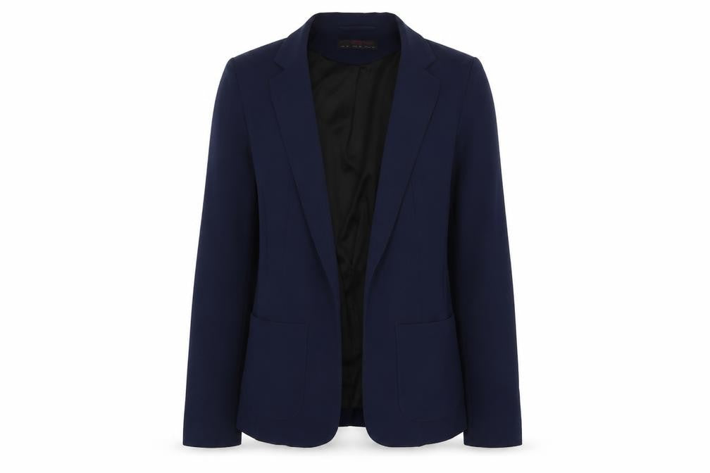 Front view of New Look women’s blue jacket suit jacket, size UK 10