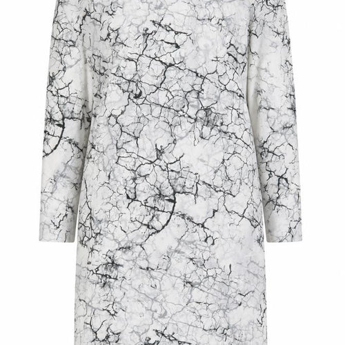 NEXT Womens White   T-Shirt Dress  Size 12  - Black and White Marble Effect