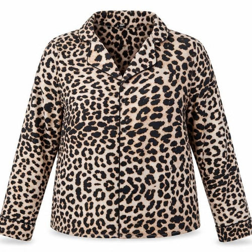Influence Womens Brown Animal Print  Top Pyjama Top Size 14