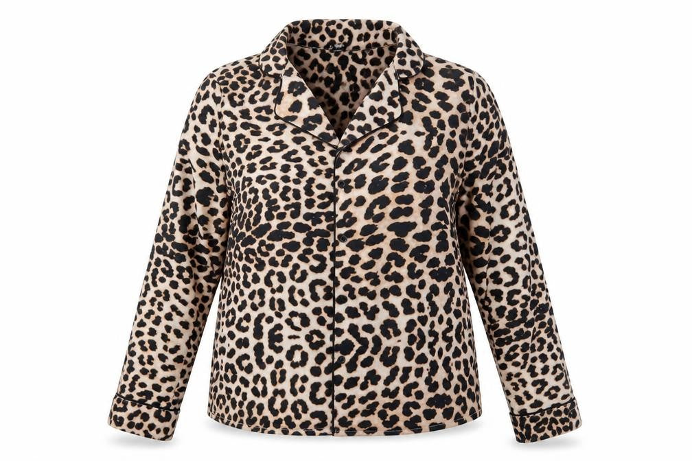 Influence Womens Brown Animal Print  Top Pyjama Top Size 14