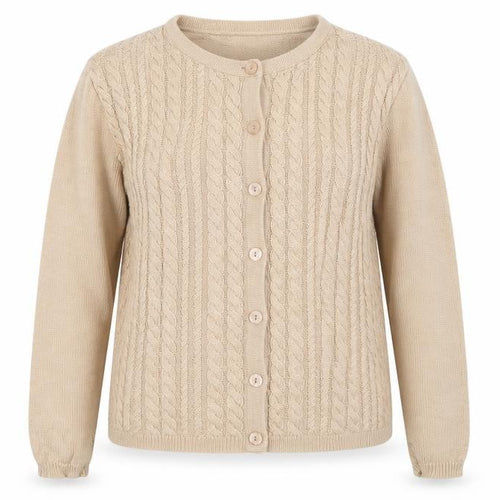 Afibel Womens Beige  Knit Cardigan Jumper Size 10