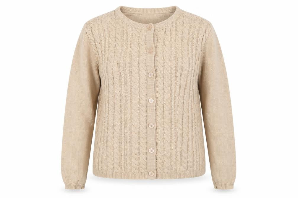 Afibel Womens Beige  Knit Cardigan Jumper Size 10