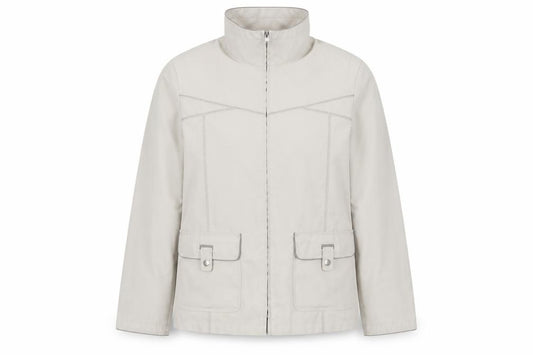 Front view of Bonmarché women’s beige jacket, size M