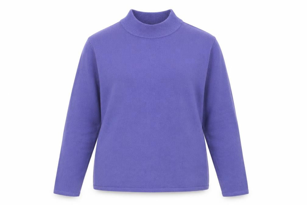 Front view of Bonmarché women’s purple knit jumper, size L
