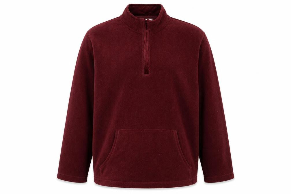Front view of Bonmarché men’s red jumper, size XL