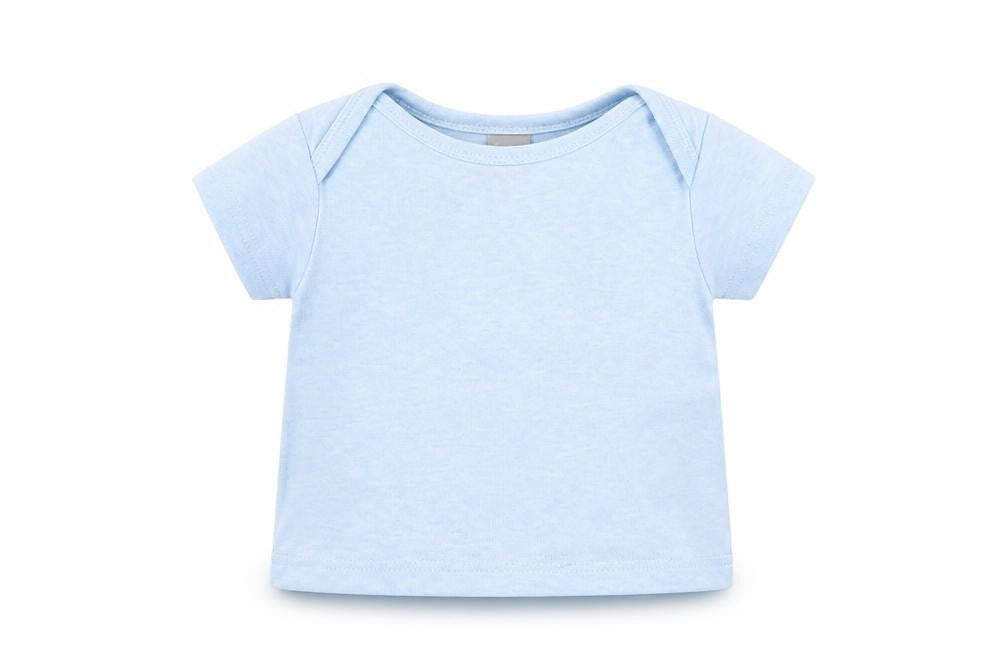Front view of Tu Baby Blue Basic T-Shirt, size 3-6, Months