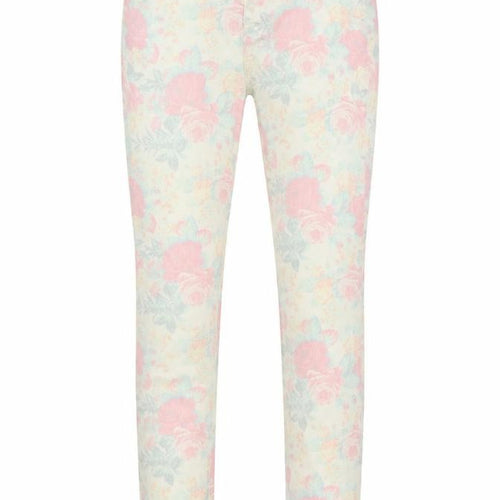 Topshop Womens Ivory Floral Denim Skinny Jeans Size 25 in L32 in