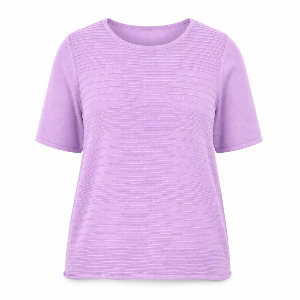 Front view of Bonmarché women’s purple jumper, size UK 16