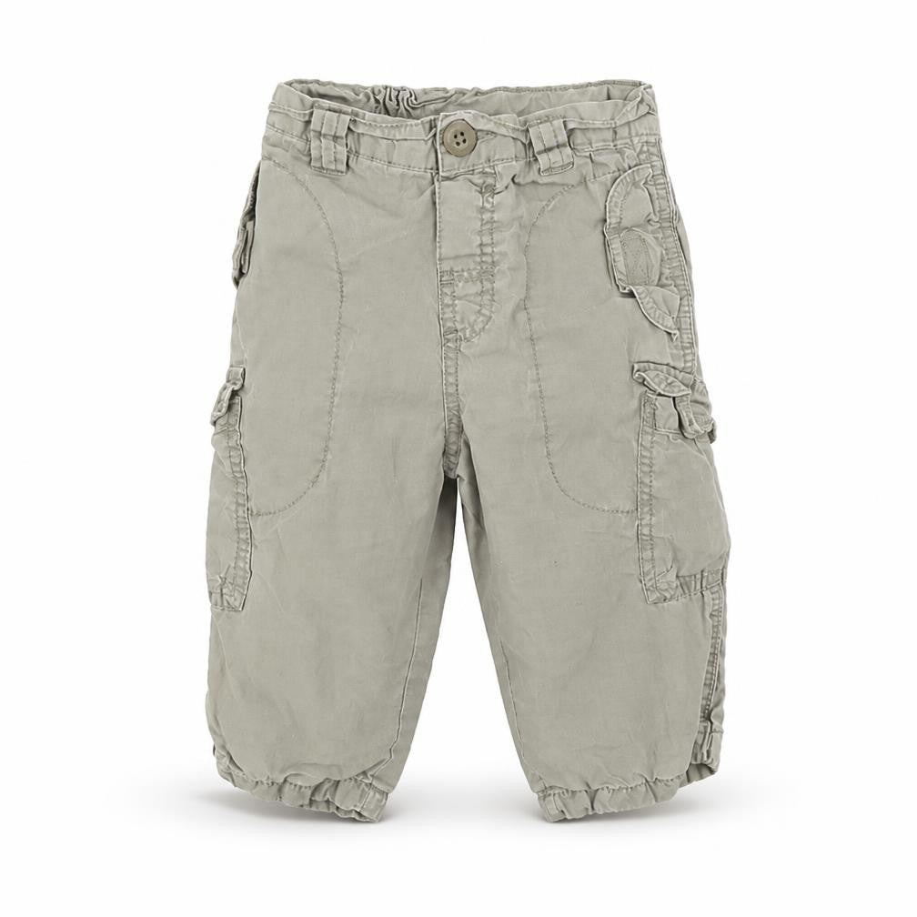 Front view of Cherokee Baby Green Capri Jeans, size 9, Months