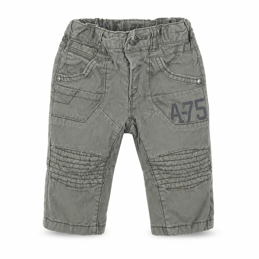 Front view of Next Baby Green Capri Jeans, size 6-9, Months