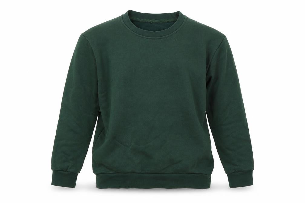 Front view of George boys’ green jersey pullover sweatshirt, size 8-9, years
