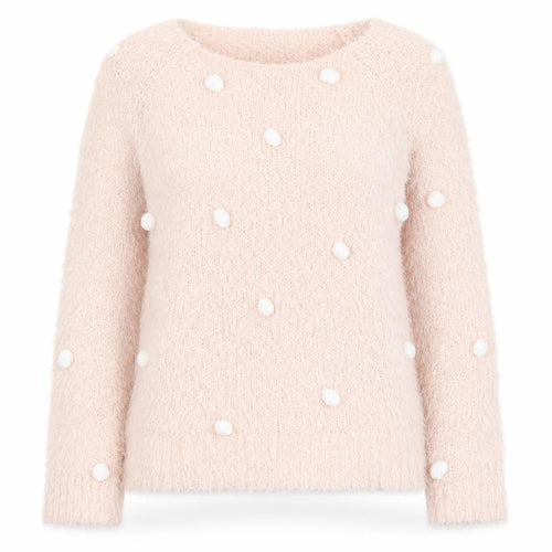 love knitwear Womens Pink Polka Dot  Pullover Jumper Size 10