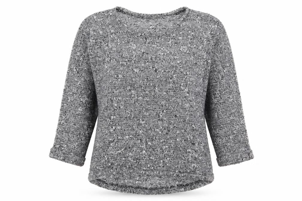 Front view of Sparkle & Fade women’s grey basic t-shirt, size S