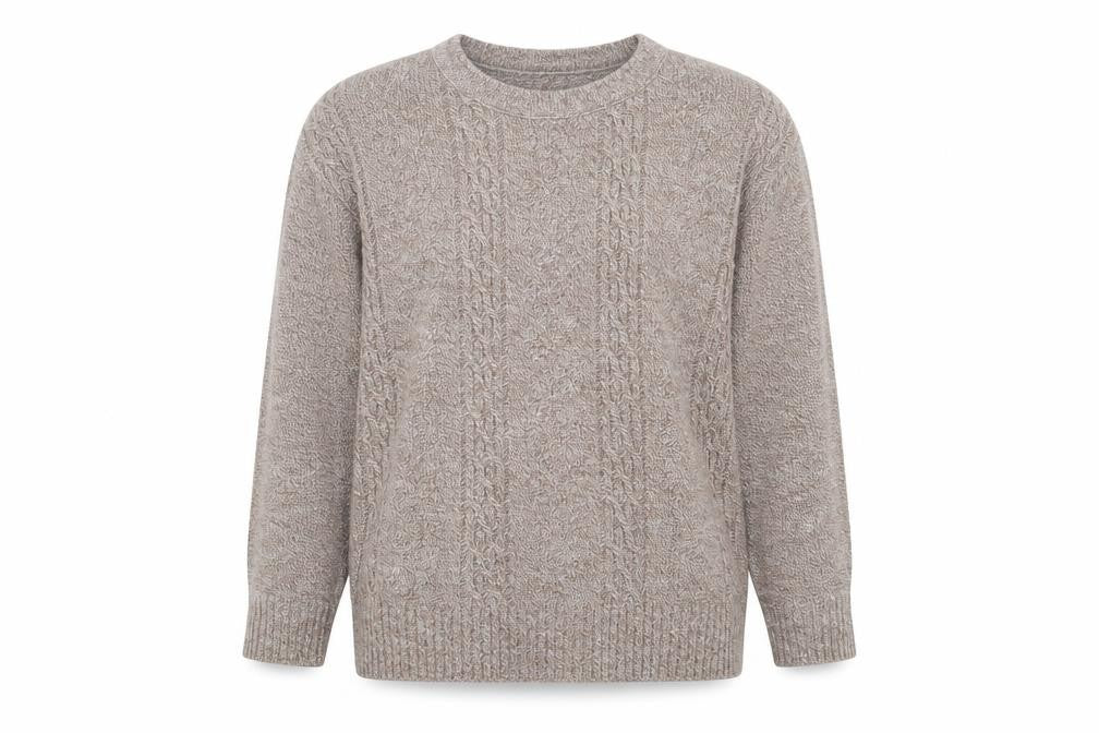 Front view of PURE &NATURAL women’s brown jumper, size M