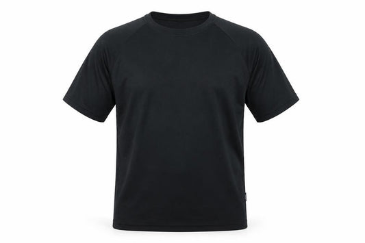 Front view of ADS men’s grey jersey t-shirt, size S