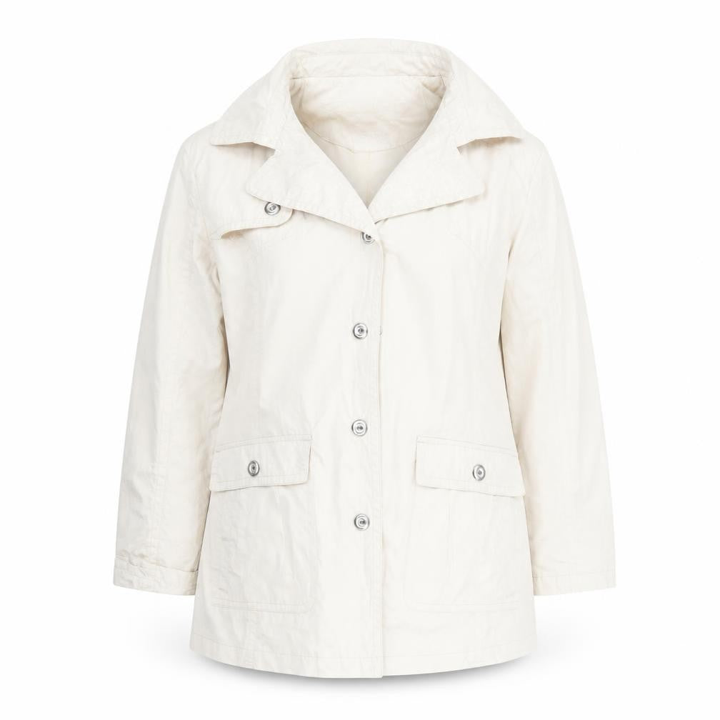 Betty Kay Womens Beige Polka Dot  Rain Coat Coat Size 14