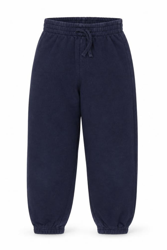 Front view of Tu girls’ blue jogger trousers, size 9, months - pe kit