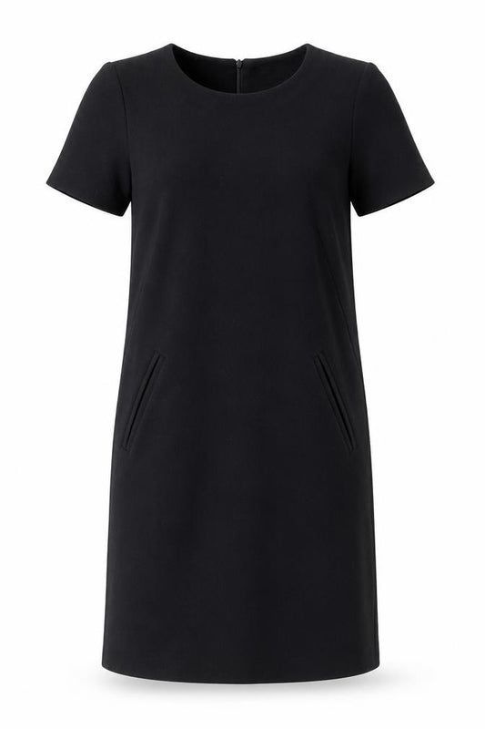 Front view of Marc Cain women’s black shift, size S