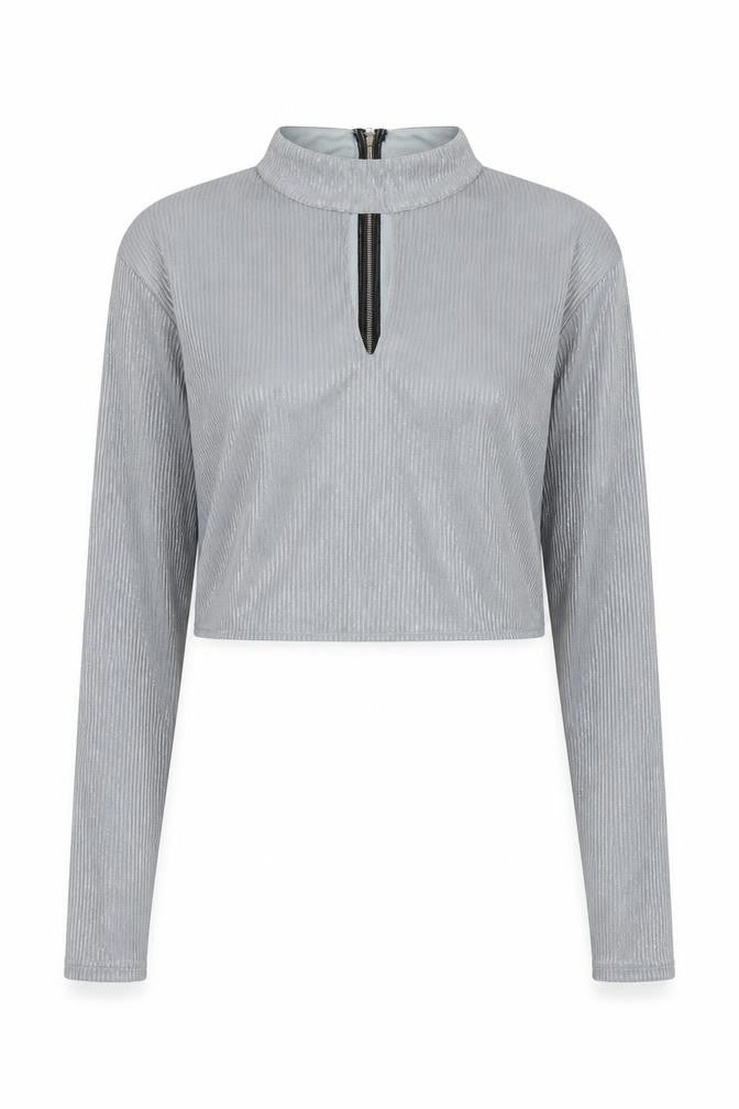 Love Other Things Womens Silver   Basic Blouse Size S