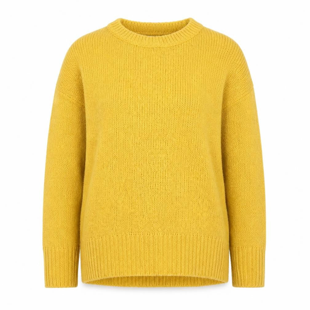 Front view of New Look women’s yellow jumper, size S