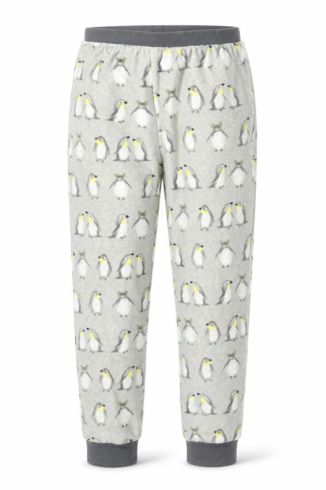Front view of Tu girls’ grey solid capri pyjama pants, size 8-9, years