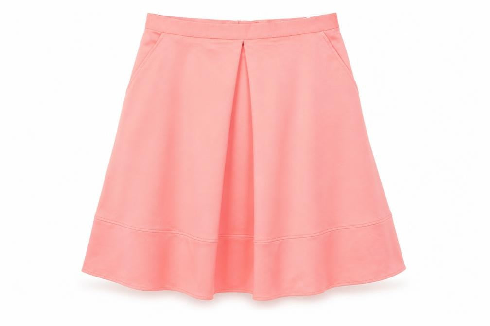 Front view of Atmosphere women’s pink maxi skirt, size UK 12