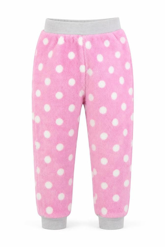 Front view of PJ Collections girls’ pink sweatpants, size 3-4, years