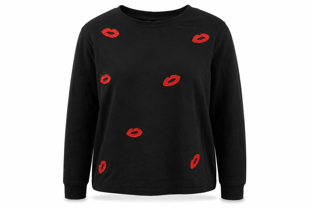 Front view of H&M women’s black jumper, size M