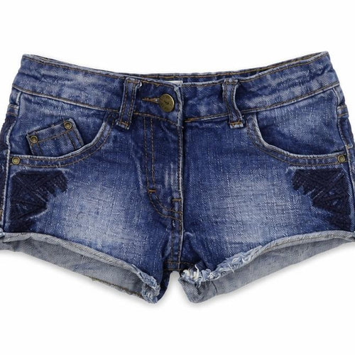 Marks and Spencer  Girls Blue   Cut-Off Shorts Size 5-6 Years