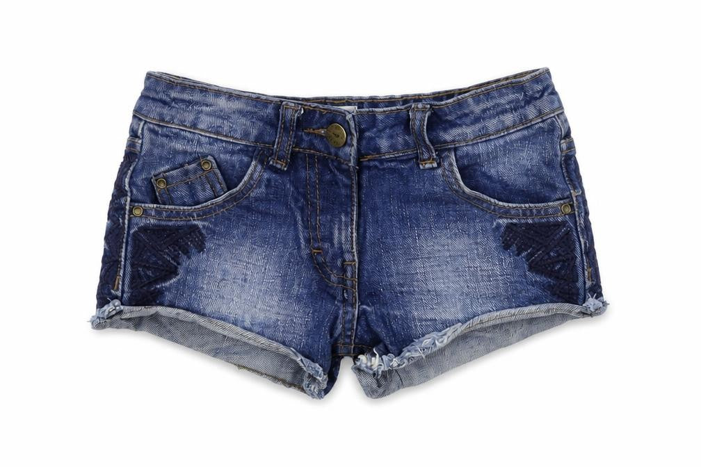 Marks and Spencer  Girls Blue   Cut-Off Shorts Size 5-6 Years