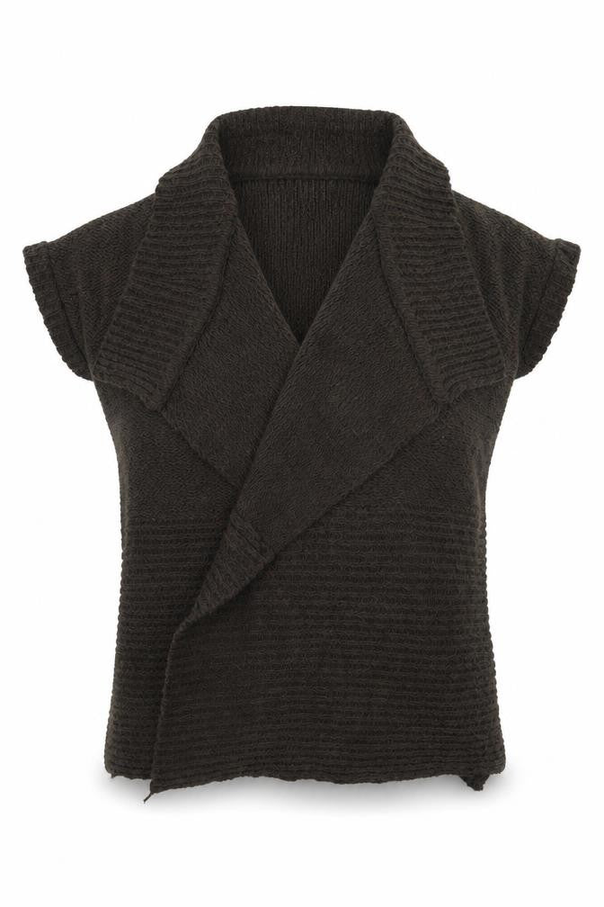 Front view of Maine New England women’s brown cardigan jumper, size UK 16