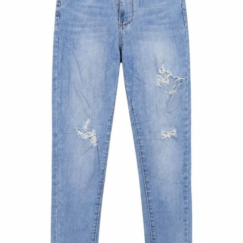laulia Womens Blue  Denim Straight Jeans Size 6 L30 in