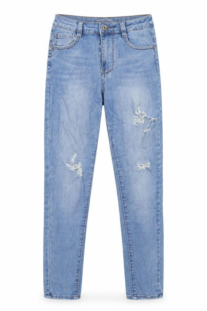 laulia Womens Blue  Denim Straight Jeans Size 6 L30 in