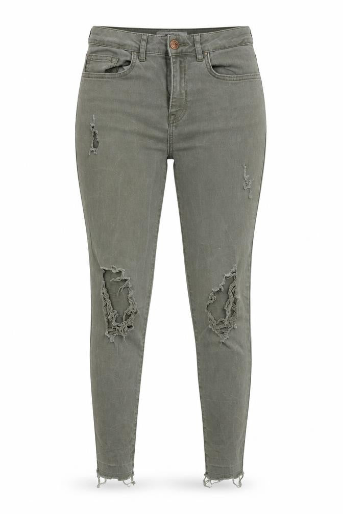 New Look Womens Green  Denim Skinny Jeans Size 10 L27 in