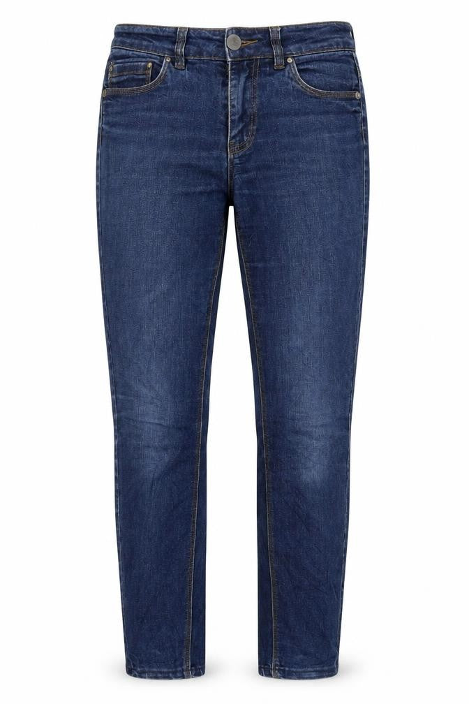 Front view of Only women’s blue straight jeans, size UK 8, 28-inch leg