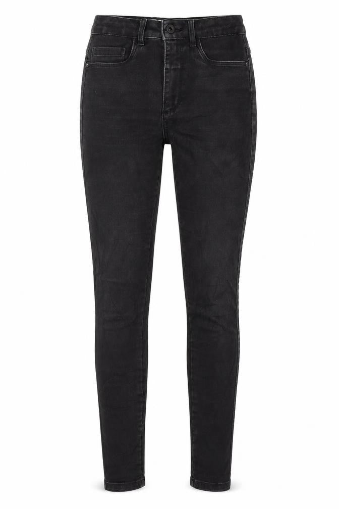 Front view of Only women’s black skinny jeans, size UK 6, 32-inch leg